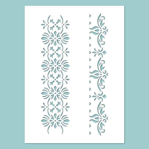 Schablone 14,5x20cm - Pattern 01. - Bastelschachtel