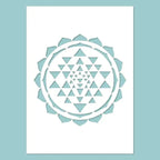 Schablone 14,5x20cm - Sri Yantra - Bastelschachtel