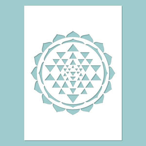 Schablone 14,5x20cm - Sri Yantra - Bastelschachtel - Schablone 14,5x20cm - Sri Yantra