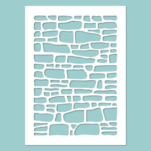 Schablone 14,5x20cm - Stone wall - Bastelschachtel