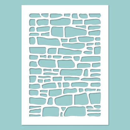 Schablone 14,5x20cm - Stone wall - Bastelschachtel - Schablone 14,5x20cm - Stone wall