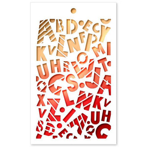 Schablone 14x24cm - Baby alphabet - Bastelschachtel - Schablone 14x24cm - Baby alphabet