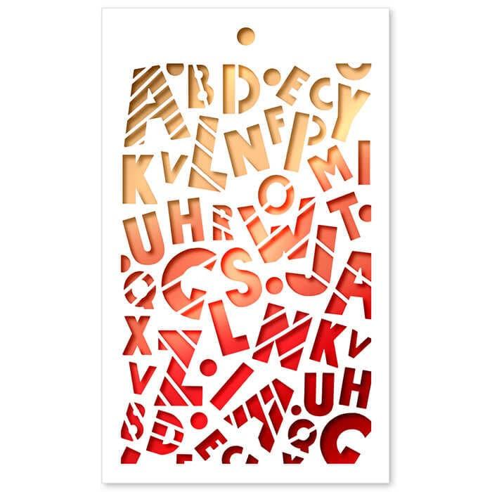 Schablone 14x24cm - Baby alphabet
