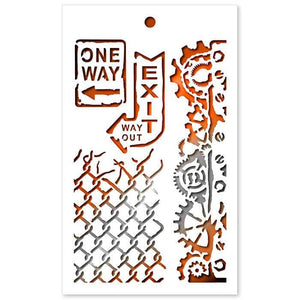 Schablone 14x24cm - One way - Bastelschachtel - Schablone 14x24cm - One way
