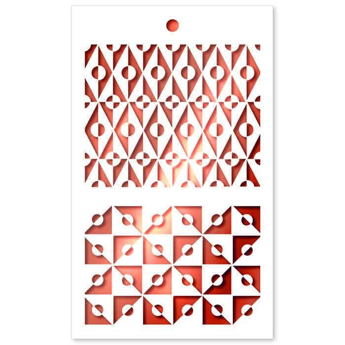 Schablone 14x24cm - Optical - Bastelschachtel