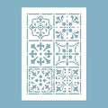 Schablone 19,5x28cm - Tiles 6. - Bastelschachtel