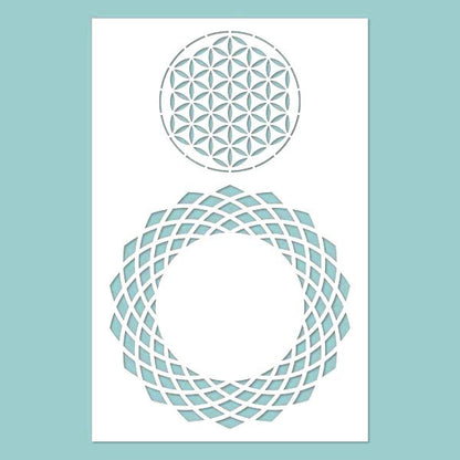 Schablone 19,5x30cm - Flower of life - Bastelschachtel - Schablone 19,5x30cm - Flower of life