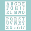 Schablone 2 St. 19,5x30cm - ABC Letters - Bastelschachtel
