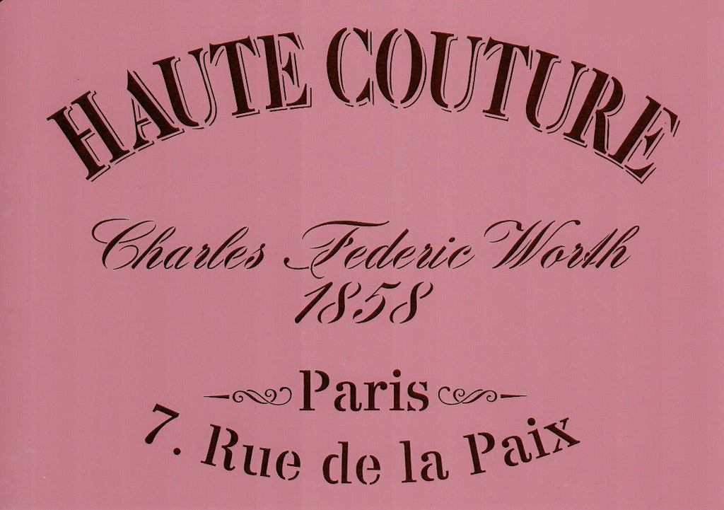 Schablone 21x29,7cm - Haute couture - Bastelschachtel