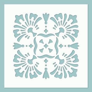 Schablone 24,5x24,5cm - Tile 02. - Bastelschachtel - Schablone 24,5x24,5cm - Tile 02.