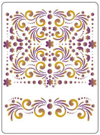 Schablone 3D - Blumenfülle - Bastelschachtel