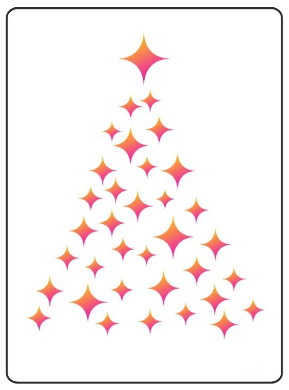 Schablone 3D - Christmas tree 1.