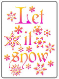 Schablone 3D - Let it snow - Bastelschachtel