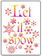 Schablone 3D - Let it snow - Bastelschachtel