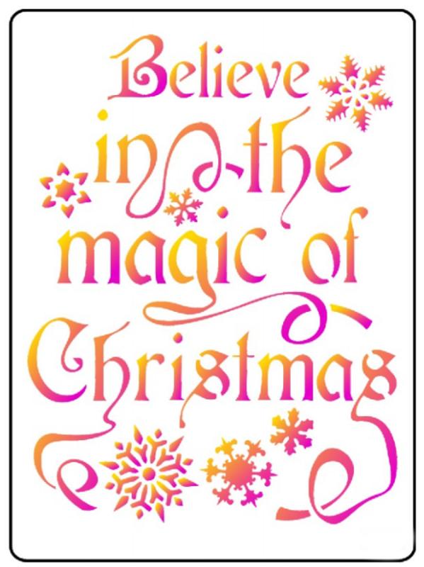 Schablone 3D - Magic christmas - Bastelschachtel