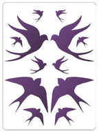 Schablone 3D - Schwalben - Bastelschachtel