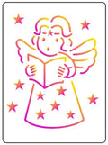 Schablone 3D - Singing angel - Bastelschachtel