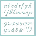 Schablone 9,5x20cm, 2er - ABC Calligraphy lower case - Bastelschachtel