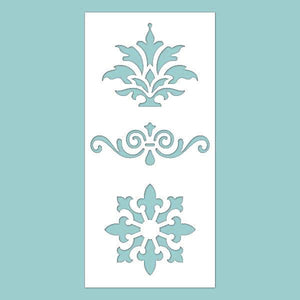 Schablone 9,5x20cm - Brokat, klein - Bastelschachtel - Schablone 9,5x20cm - Brokat, klein