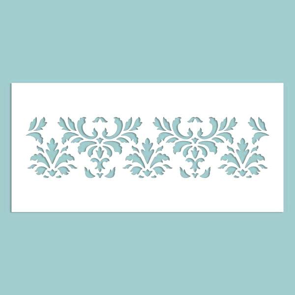 Schablone 9,5x20cm - Damask pattern - Bastelschachtel - Schablone 9,5x20cm - Damask pattern