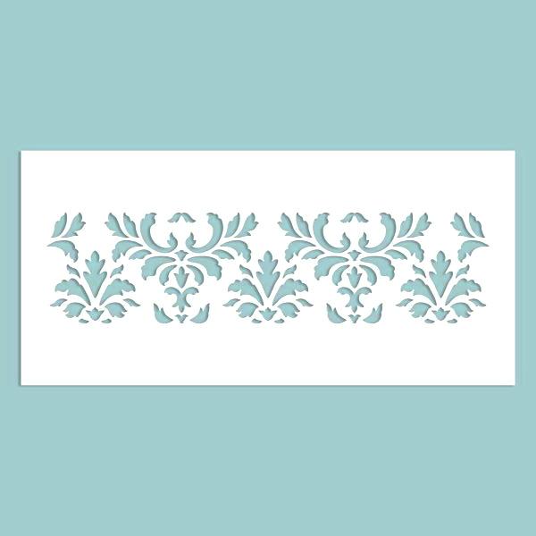 Schablone 9,5x20cm - Damask pattern
