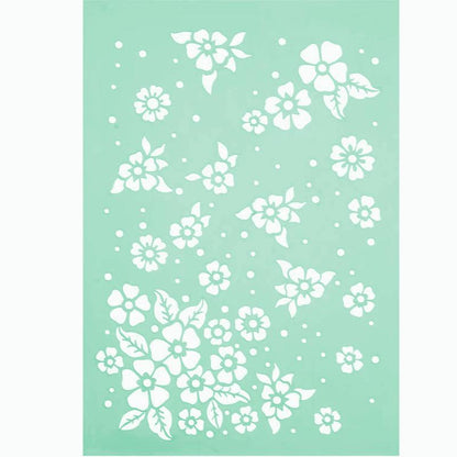 Schablone A4 - Cute flowers - Bastelschachtel - Schablone A4 - Cute flowers