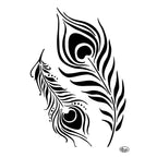 Schablone A4 - Pfauenfedern - Bastelschachtel