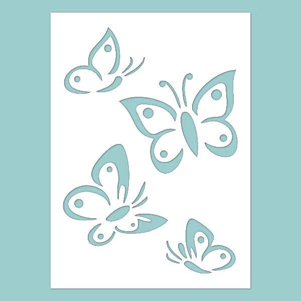 Schablone - Butterflies filigran - Bastelschachtel