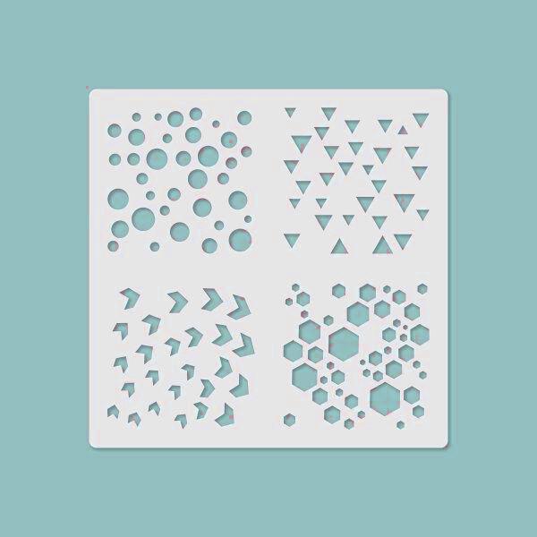 Schablone Media 14,5x14,5cm - Nr. 006 - Bastelschachtel