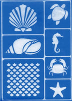 Schablone selbstklebend 14,8x21cm - Maritime - Bastelschachtel