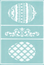 Schablone selbstklebend 14,8x21cm - Ostereier - Bastelschachtel