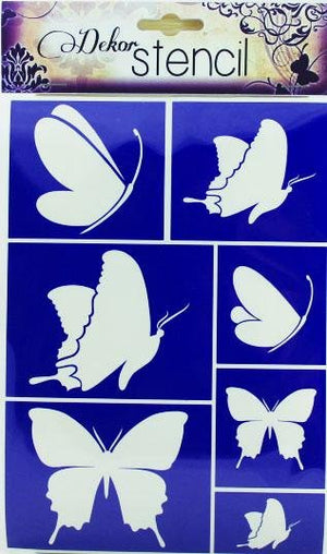 Schablone selbstklebend 14,8x21cm - Schmetterlinge - Bastelschachtel - Schablone selbstklebend 14,8x21cm - Schmetterlinge