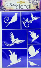 Schablone selbstklebend 14,8x21cm - Vögel - Bastelschachtel