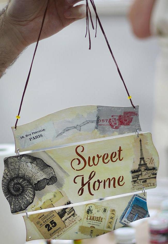 Schablone - Sweet home - Bastelschachtel
