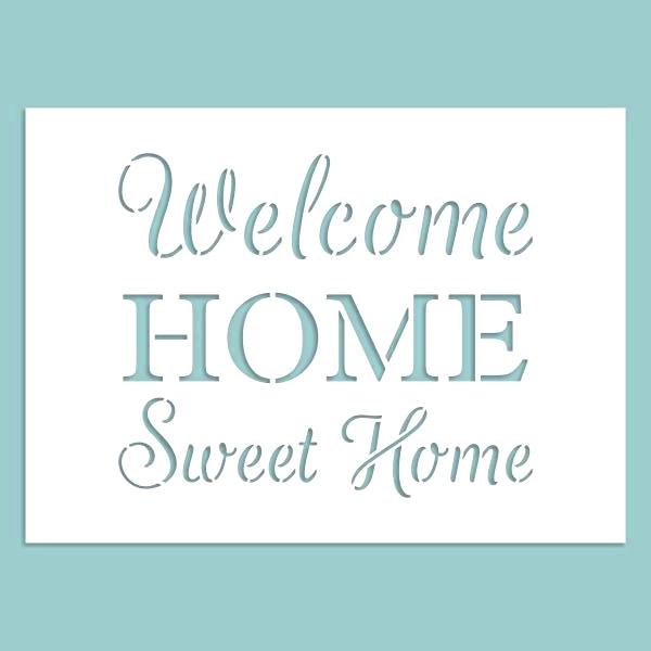 Schablone - Sweet home - Bastelschachtel