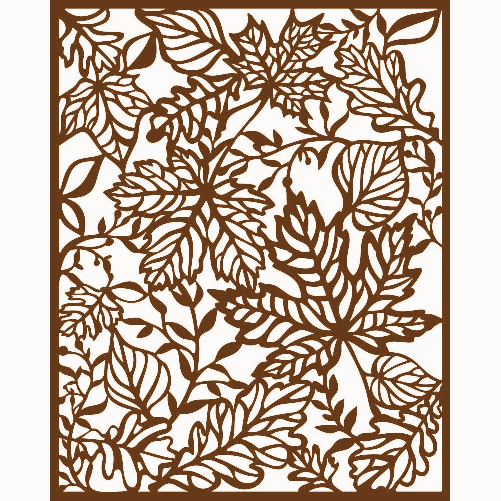 Schablone 20x25cm - Magic Forest - Leaves - Bastelschachtel - Schablone 20x25cm - Magic Forest - Leaves