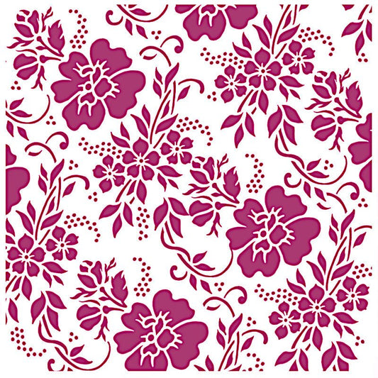 Schablone 20x20cm - Florisch pattern - Bastelschachtel - Schablone 20x20cm - Florisch pattern