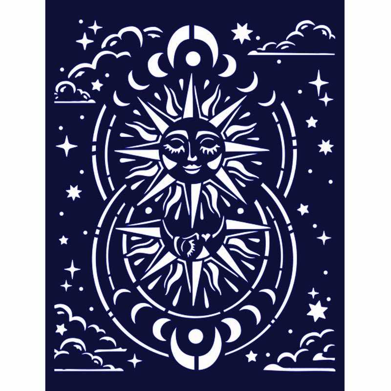 Schablone 20x25cm - Cosmos infinity - Sun - Bastelschachtel - Schablone 20x25cm - Cosmos infinity - Sun