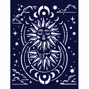 Schablone 20x25cm - Cosmos infinity - Sun - Bastelschachtel - Schablone 20x25cm - Cosmos infinity - Sun