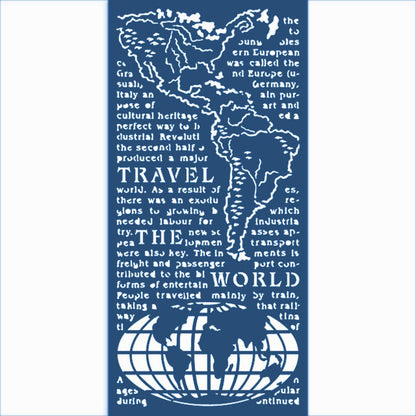 Schablone 12x25cm - Create happiness - The world - Bastelschachtel - Schablone 12x25cm - Create happiness - The world