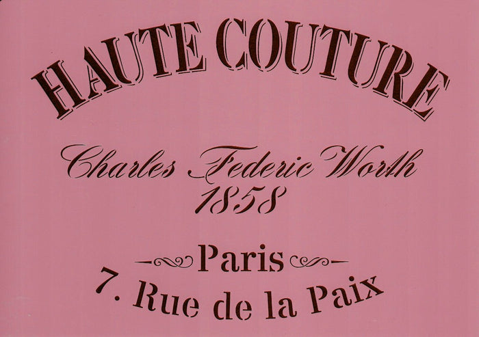 Schablone 21x29,7cm - Haute couture