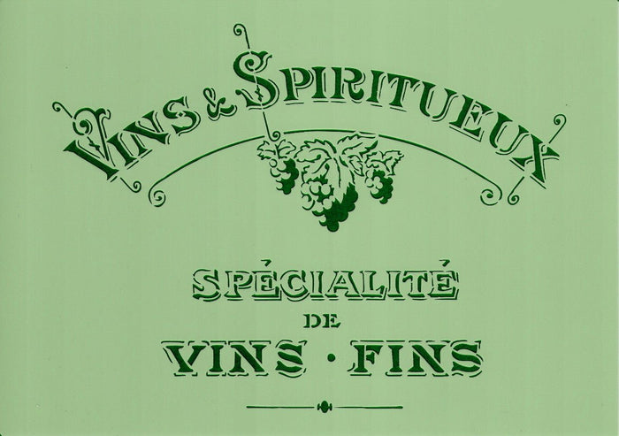 Schablone 21x29,7cm - Vins and spiritueux