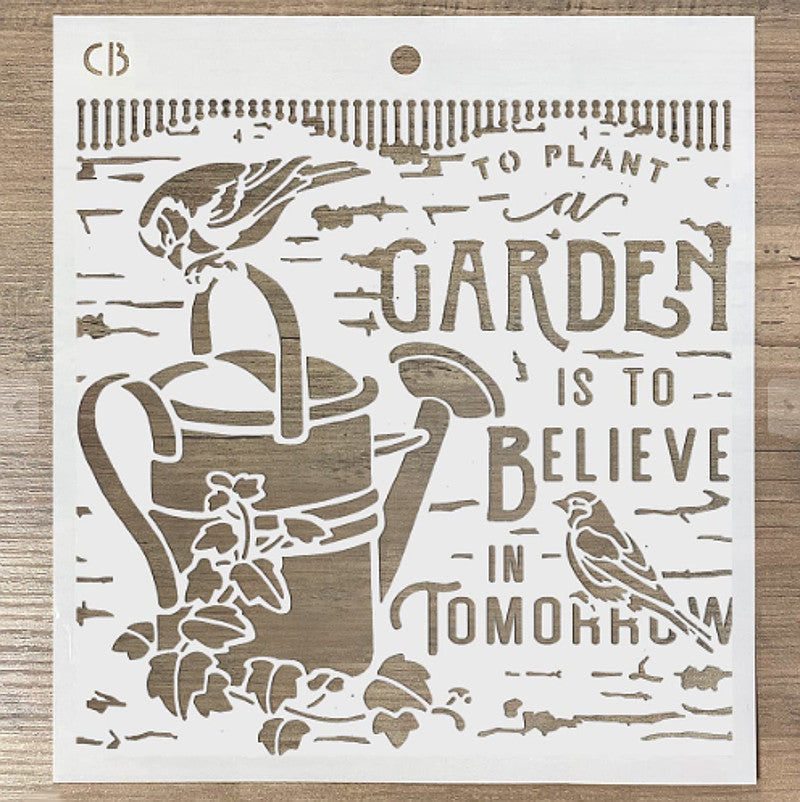Schablone 20x20cm - Believe in tomorrow