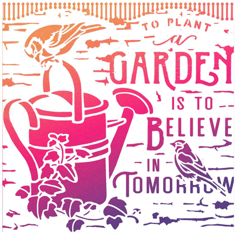 Schablone 20x20cm - Believe in tomorrow