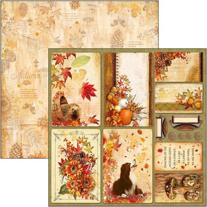 Scrapbook Papier 30,5x30,5cm - Autumn cards - Bastelschachtel - Scrapbook Papier 30,5x30,5cm - Autumn cards