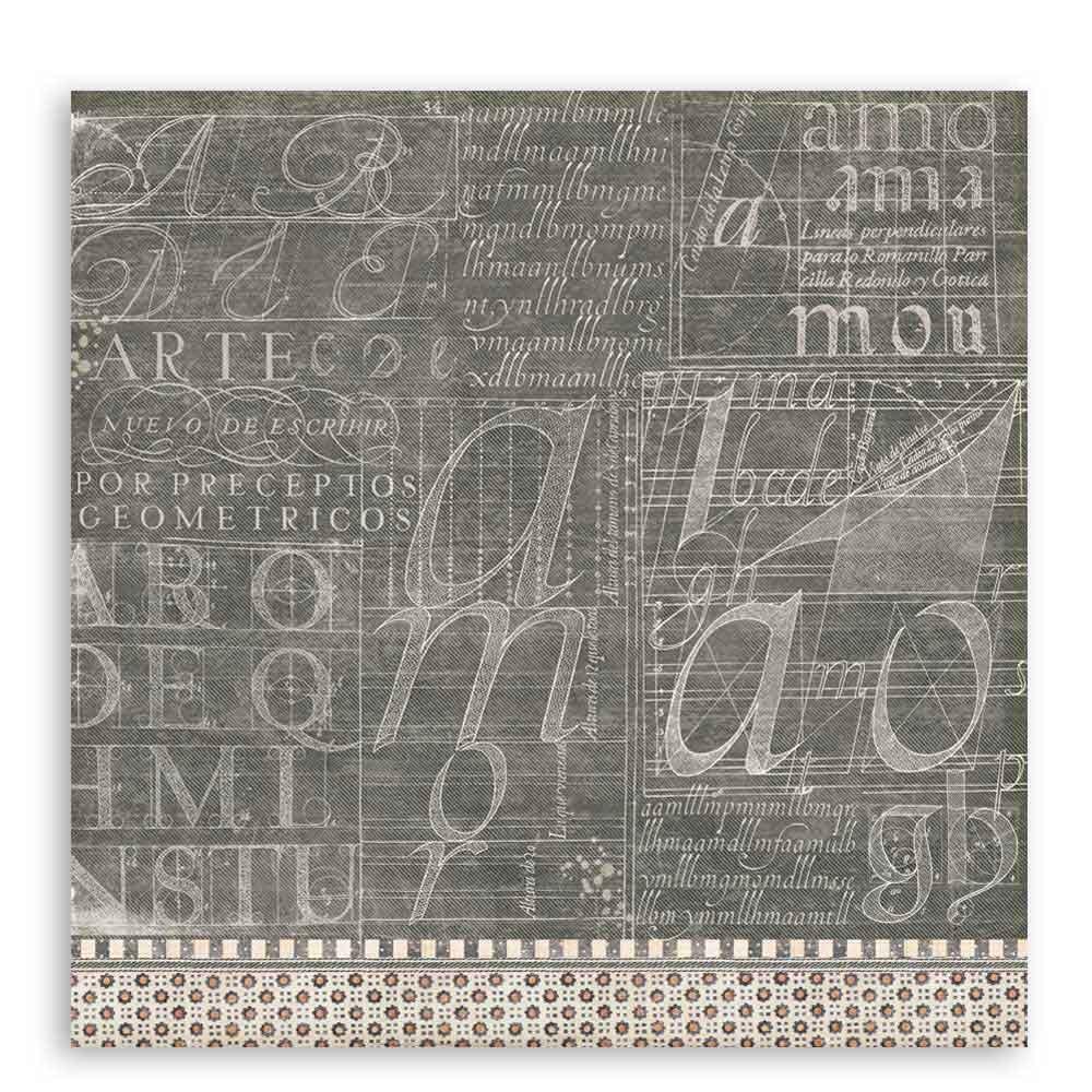 Scrapbook Papier 30,5x30,5cm - Calligraphy book - Bastelschachtel