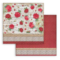 Scrapbook Papier 30,5x30,5cm - Desire pattern with roses - Bastelschachtel