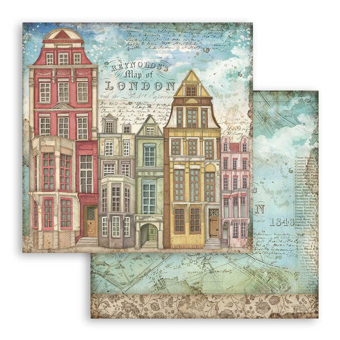 Scrapbook Papier 30,5x30,5cm - Lady Vagabond London houses