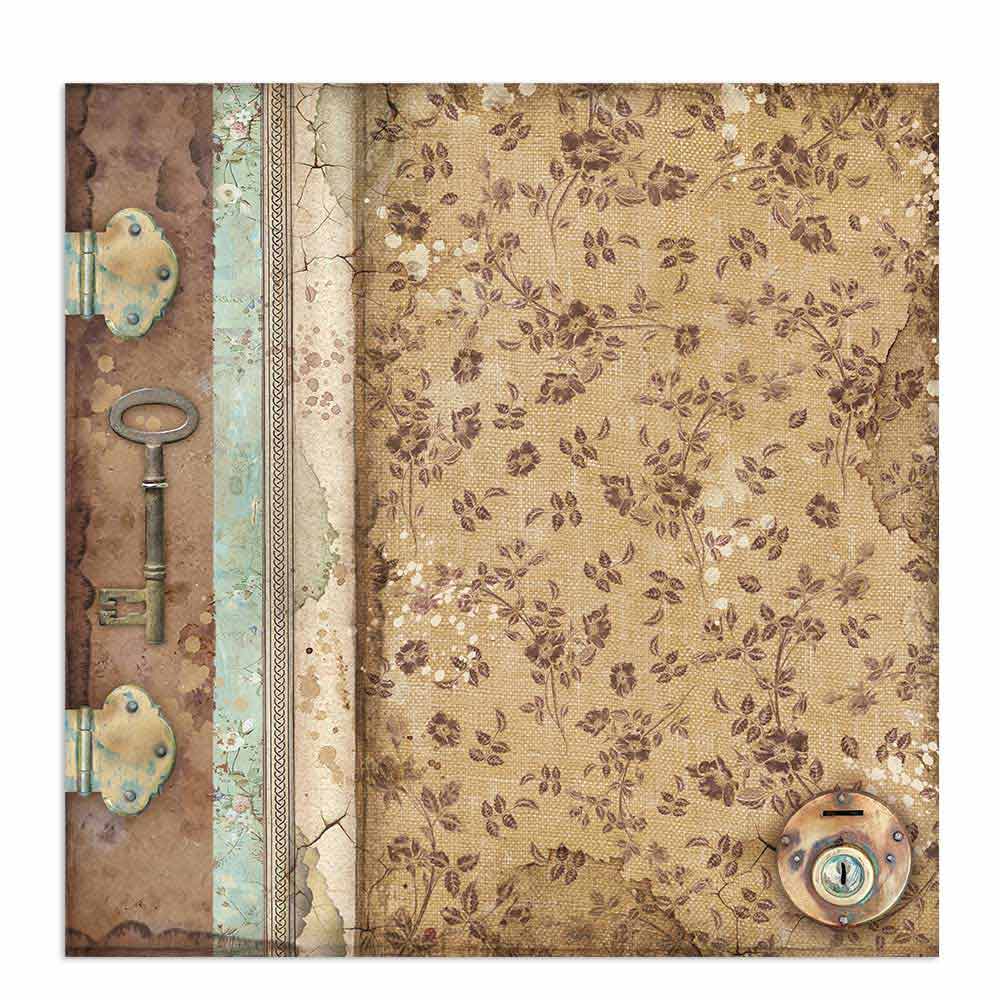 Scrapbook Papier 30,5x30,5cm - Lady Vagabond luggage - Bastelschachtel - Scrapbook Papier 30,5x30,5cm - Lady Vagabond luggage