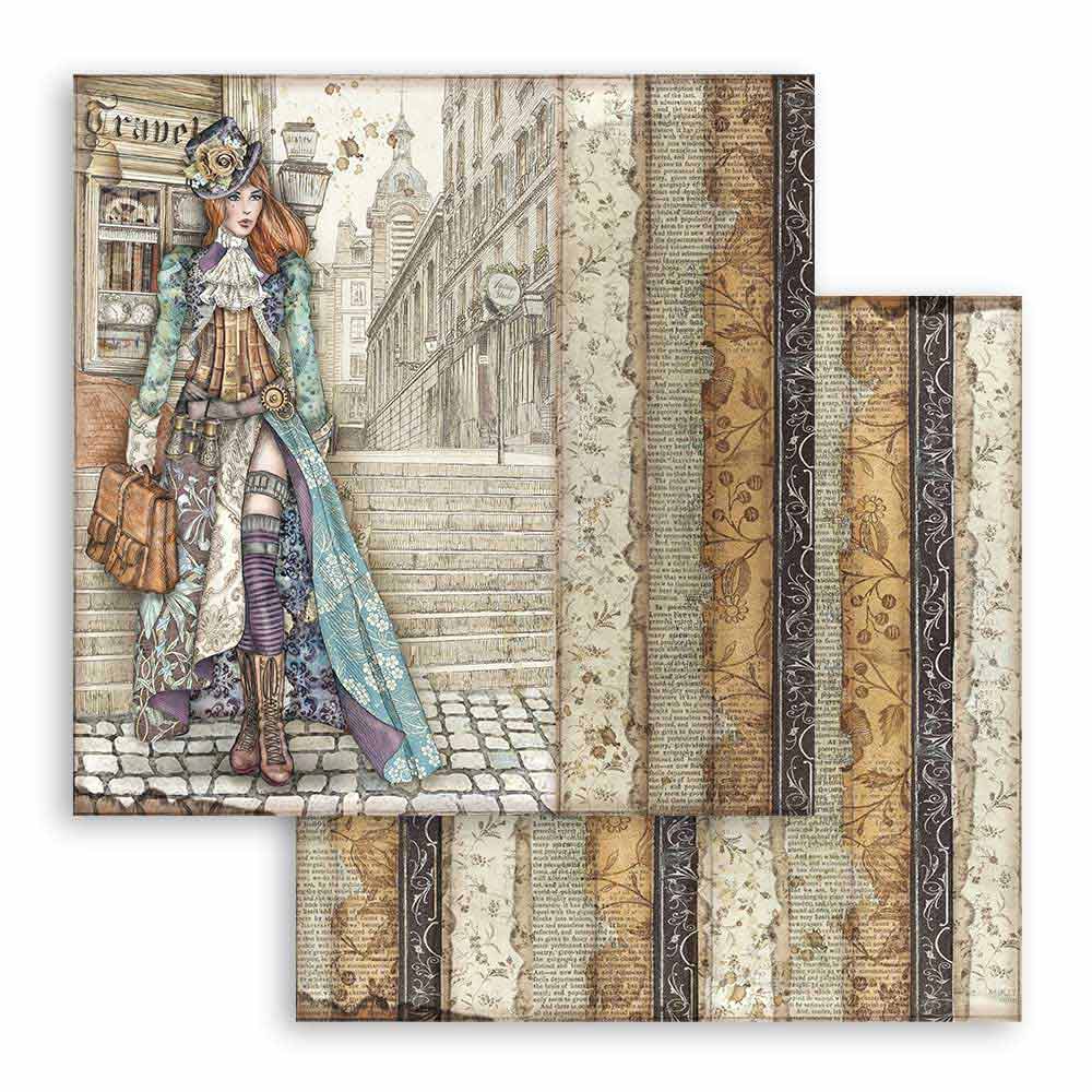 Scrapbook Papier 30,5x30,5cm - Lady Vagabond - Bastelschachtel - Scrapbook Papier 30,5x30,5cm - Lady Vagabond